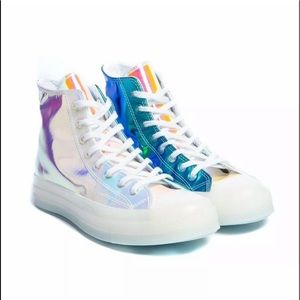 New with box Converse Chuck 70 Hi (163786C) Iridescent Chrome mens 12, womens 14